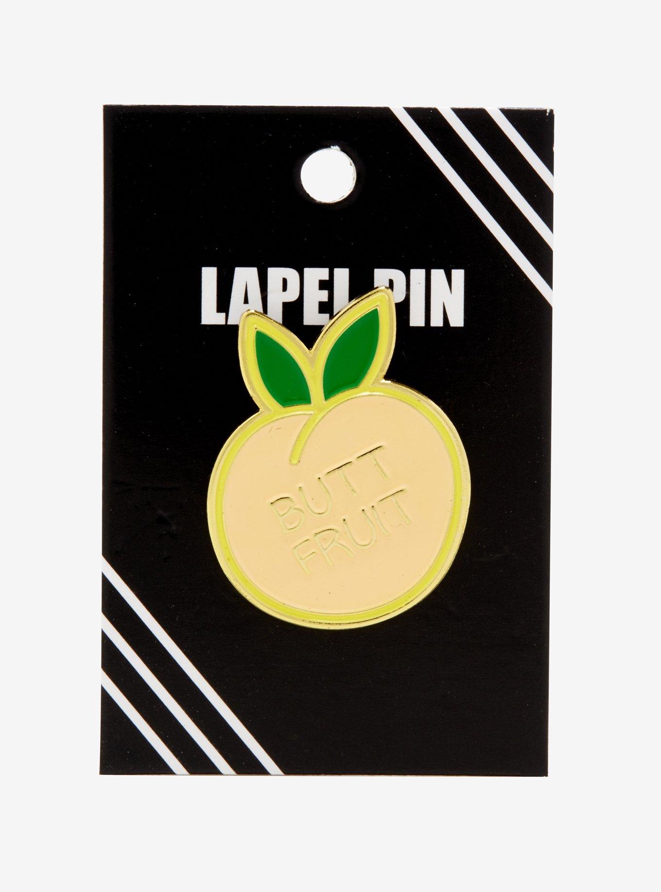 Butt Fruit Enamel Pin, , alternate
