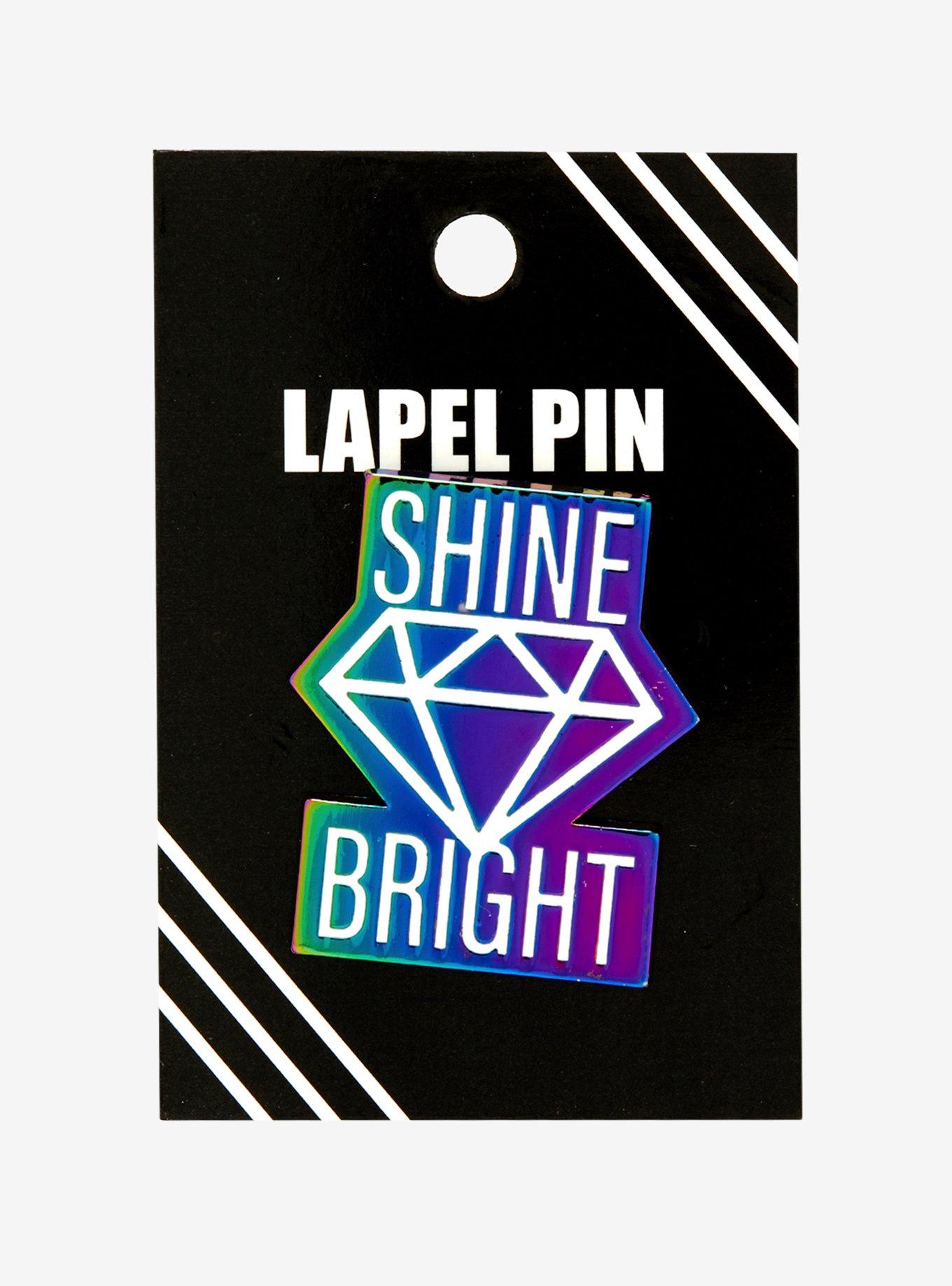 Anodized Shine Bright Diamond Enamel Pin, , alternate