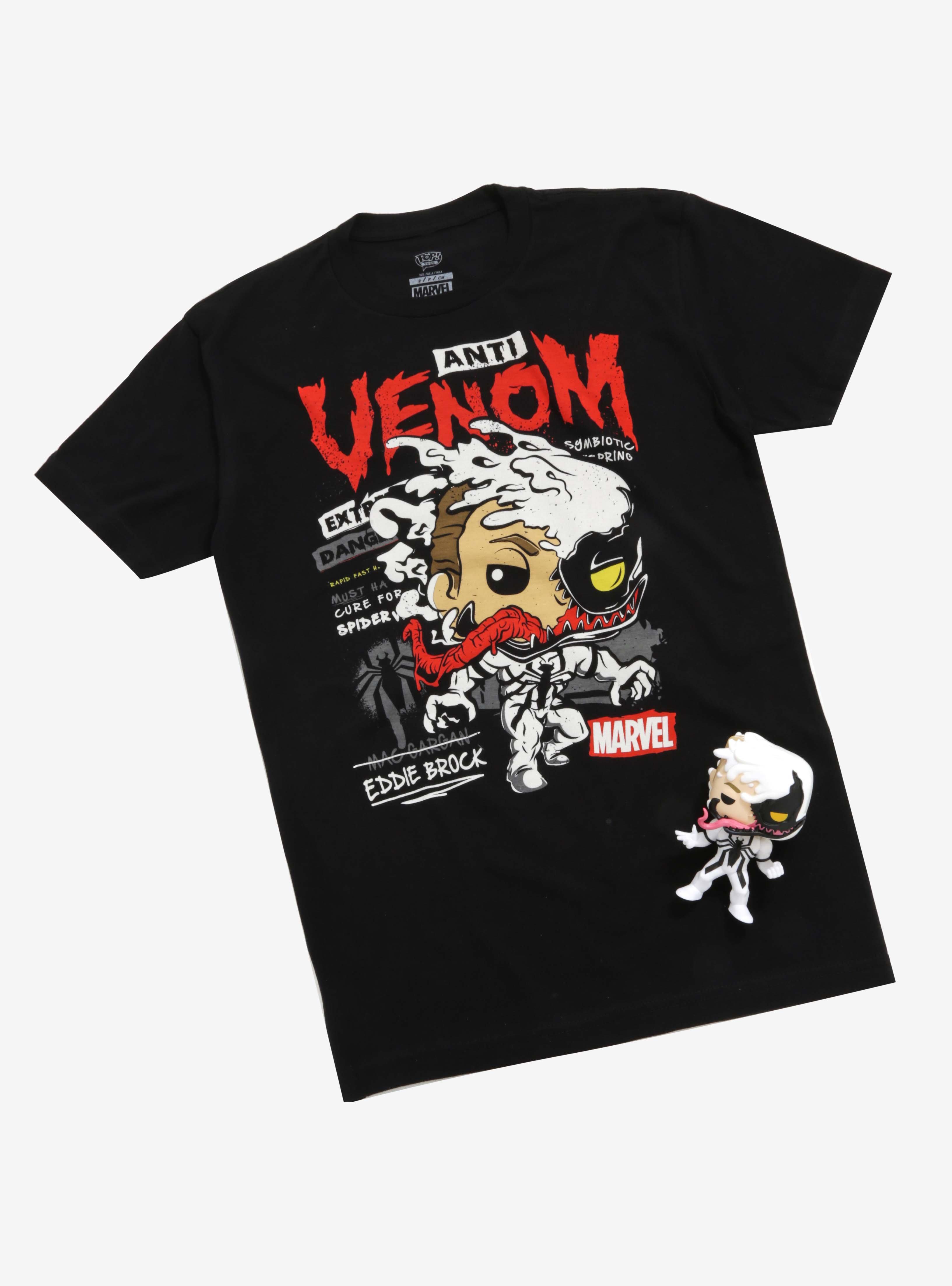 Funko Pop! Marvel Venom Vinyl Bobble-Head & T-Shirt - BoxLunch Exclusive, , alternate