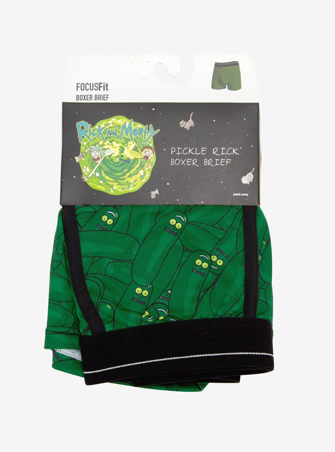 Rick And Morty Pickle Rick Boxer Briefs, MULTI, alternate