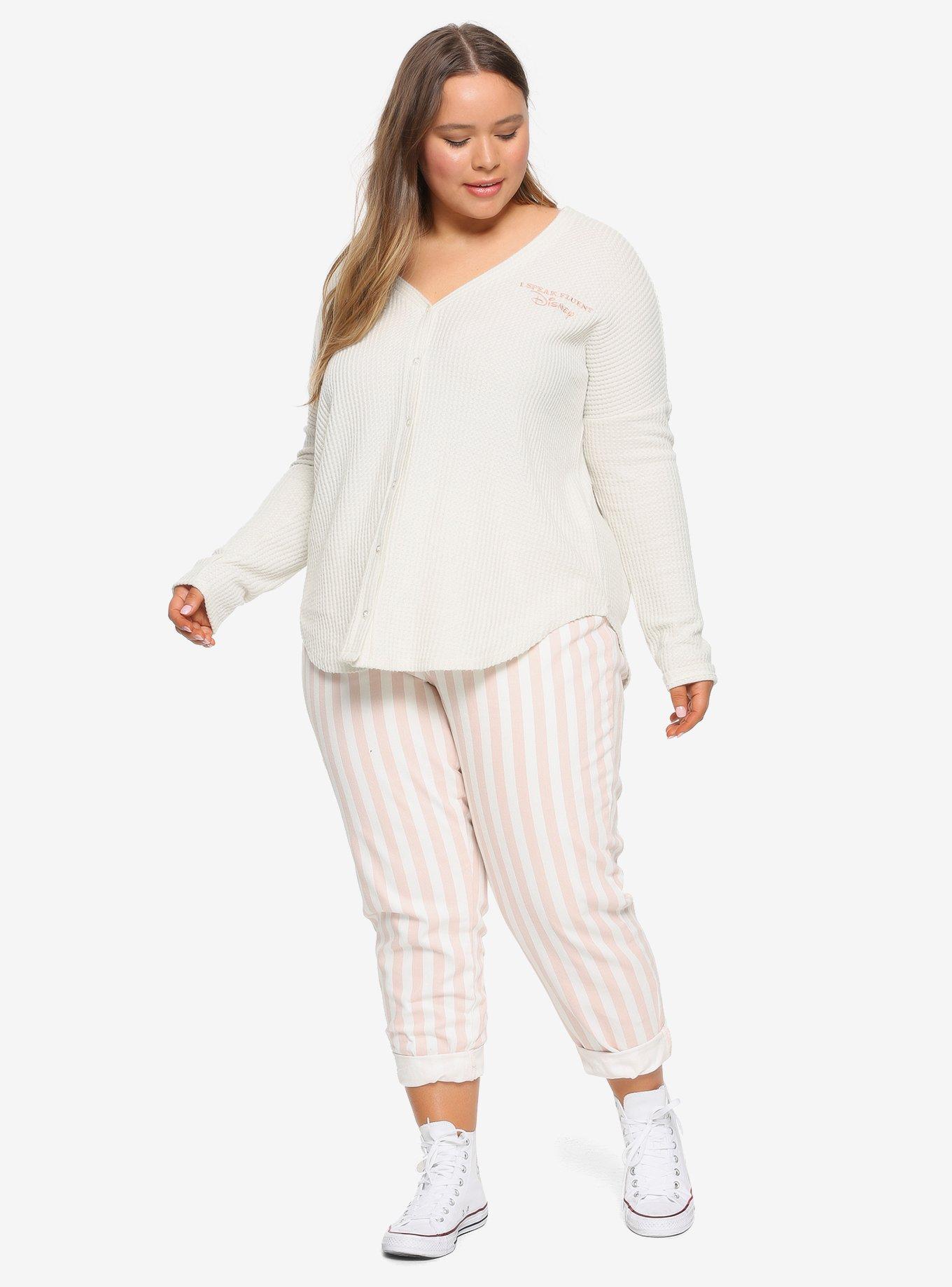 Destination Disney Speak Fluent Disney Button-Up Long-Sleeve Top Plus Size, , alternate