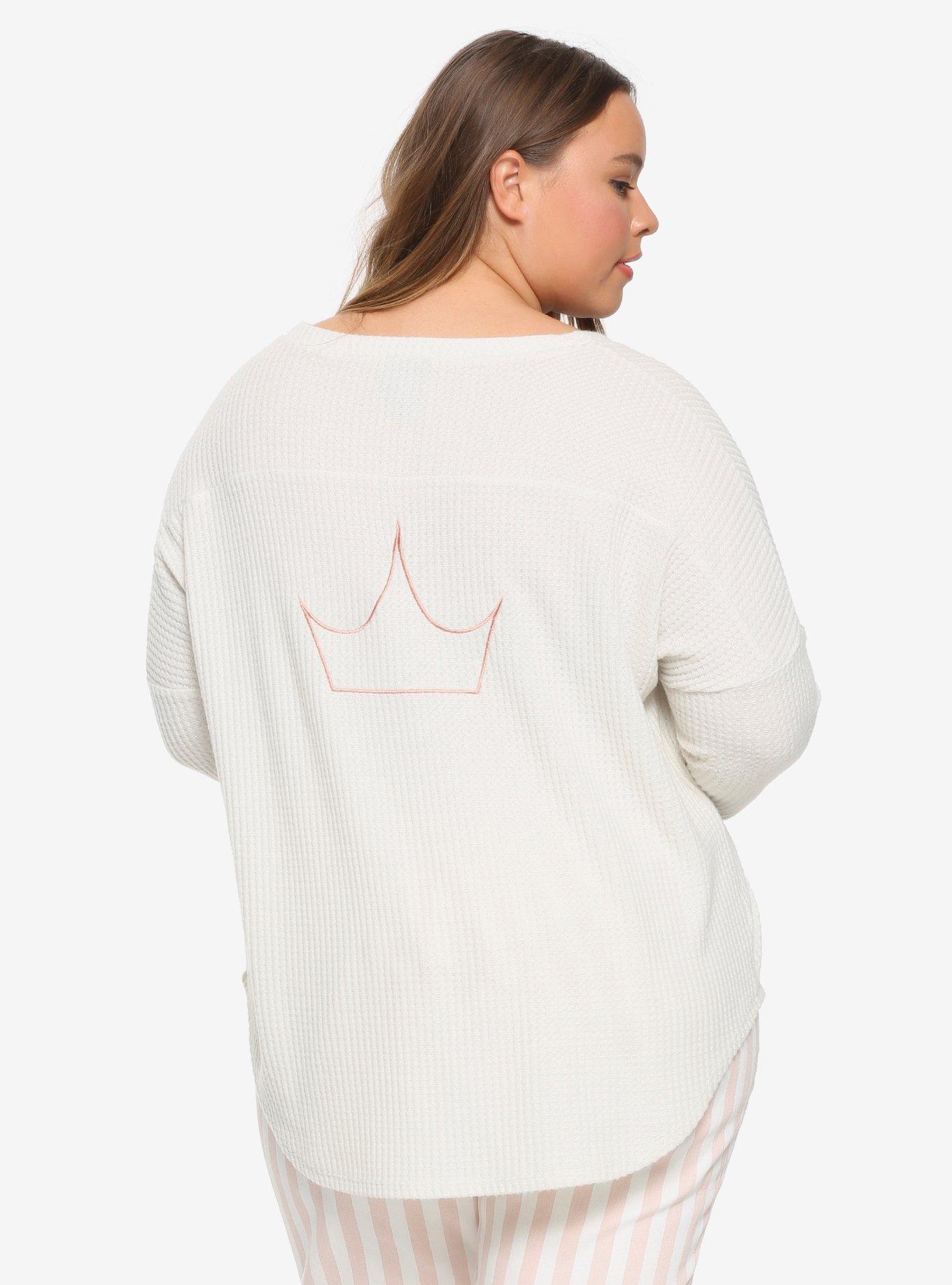 Destination Disney Speak Fluent Disney Button-Up Long-Sleeve Top Plus Size, , alternate