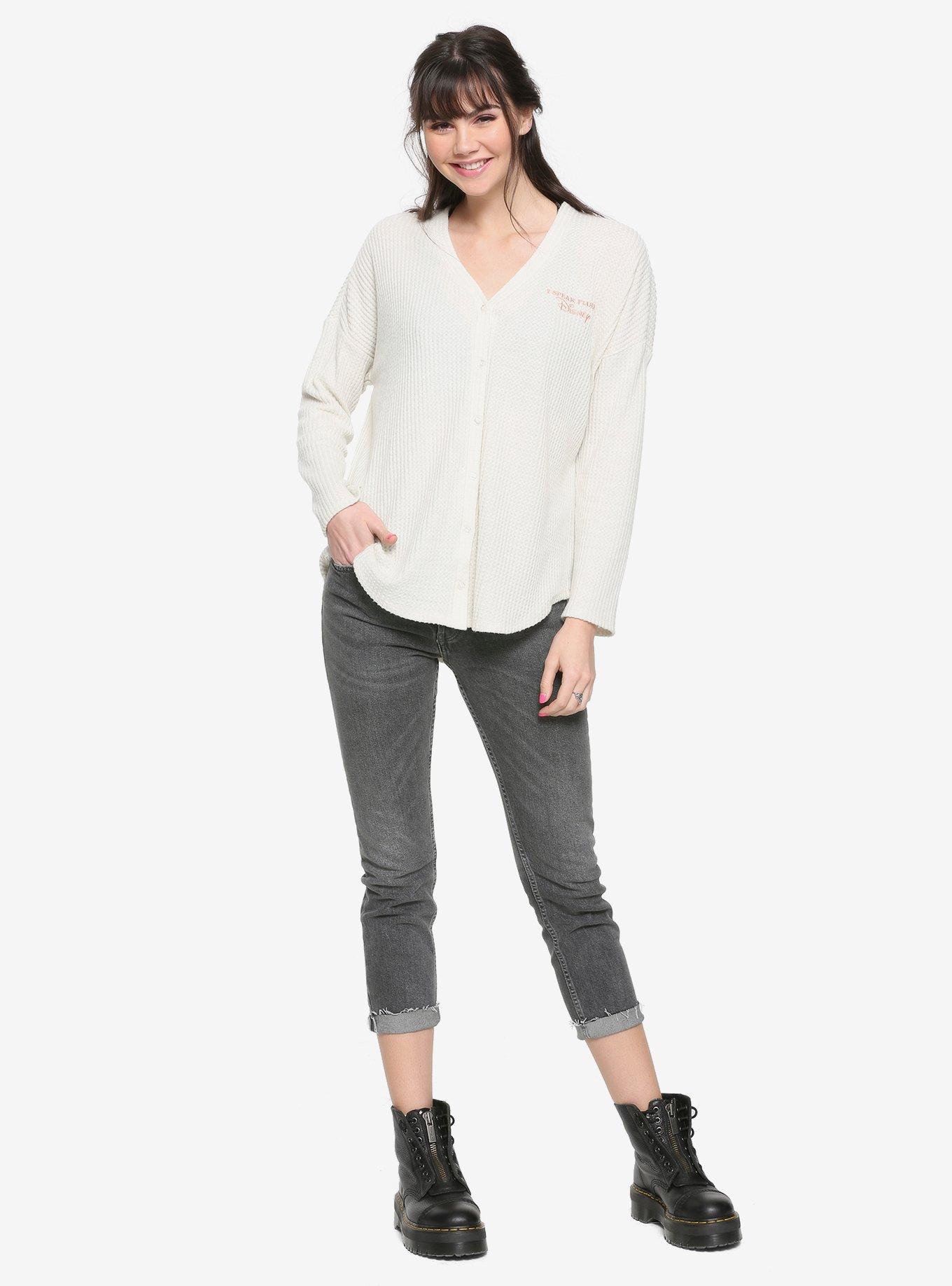 Destination Disney Speak Fluent Disney Button-Up Long-Sleeve Top, , alternate