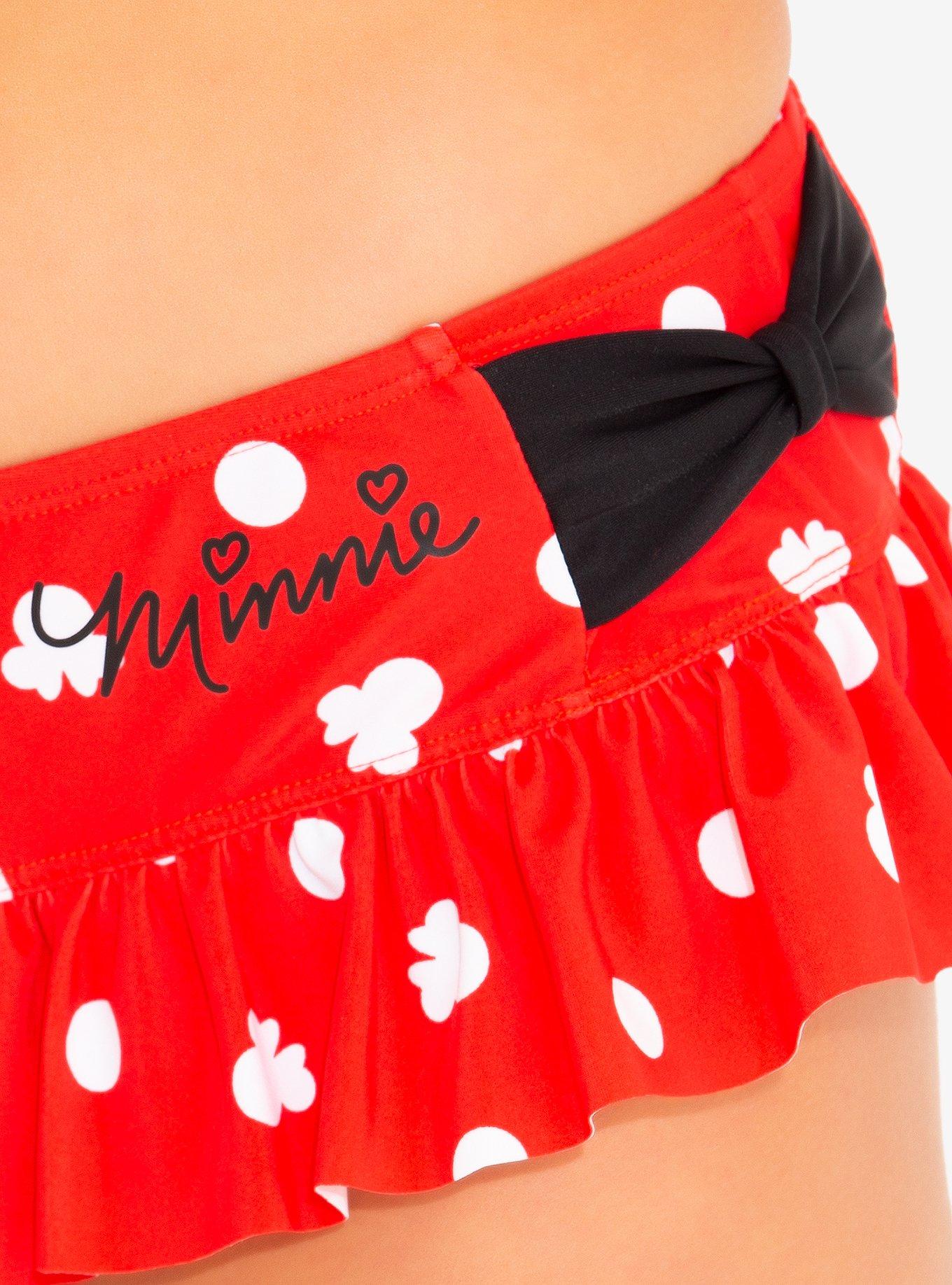 Disney Minnie Mouse Polka Dot Skirted Swim Bottoms, RED  WHITE  BLACK, alternate