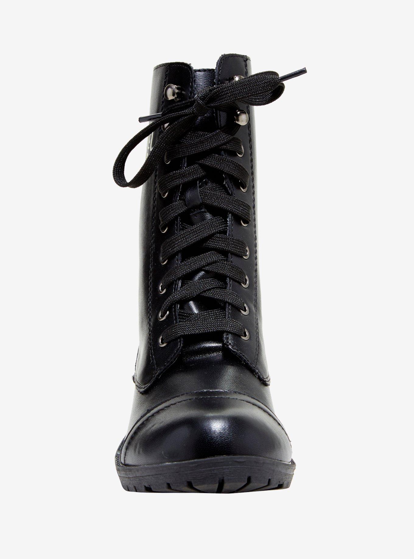 Alice In Wonderland Storybook Foldover Combat Boot, , alternate