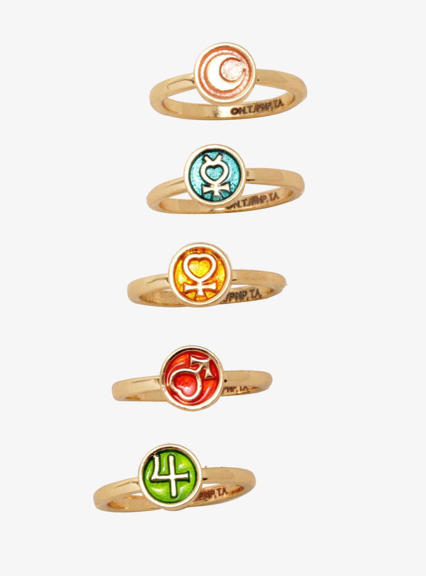 Sailor Moon Inner Guardians Emblems Ring Set, , alternate