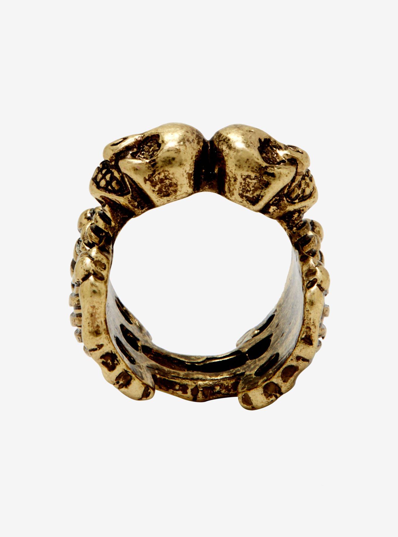 Skeleton Skull Wrap Ring, , alternate