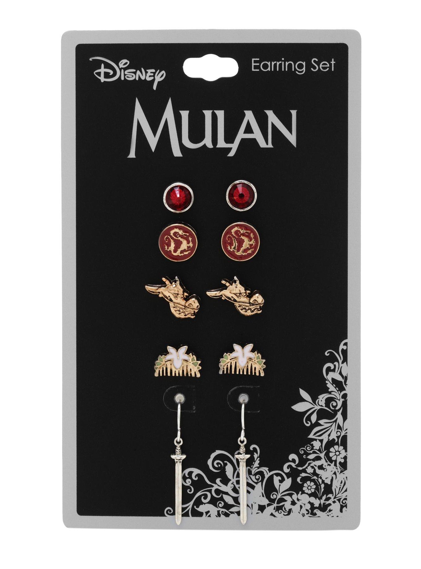 Disney Mulan Dangle Earring Set, , alternate
