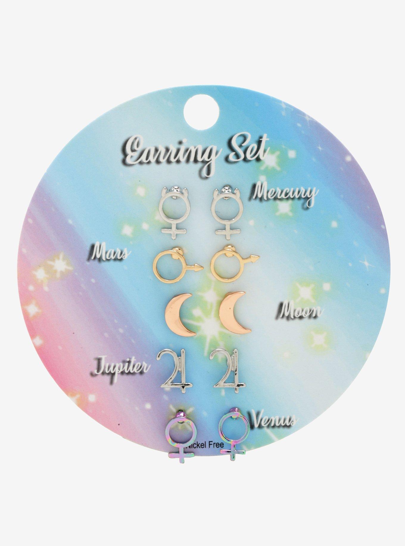 Planet Solar System Symbol Earring Set, , alternate