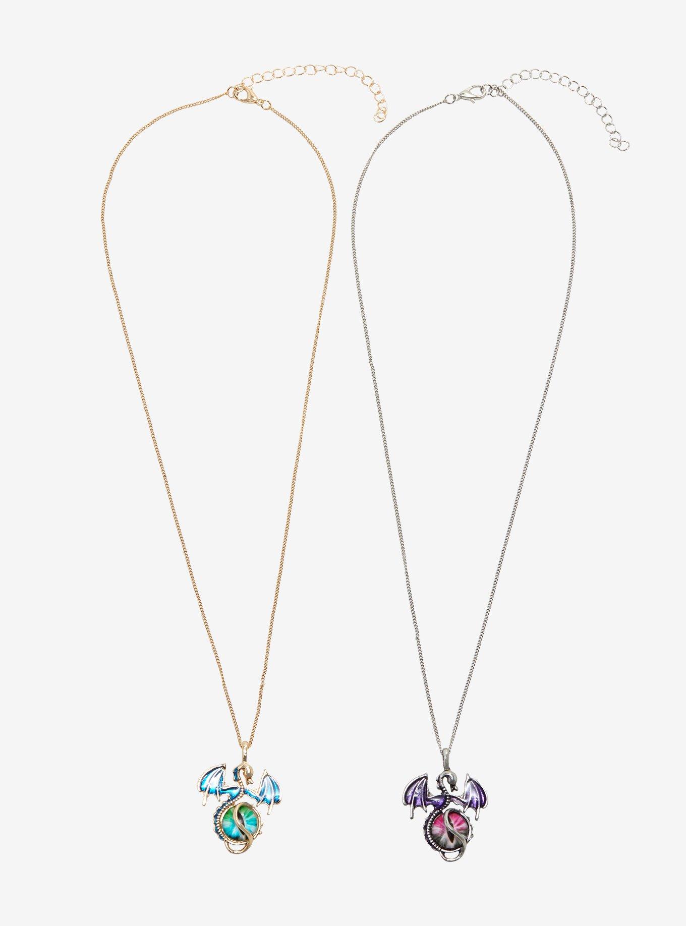 Dragon Eye Best Friends Pendant Necklace Set, , alternate