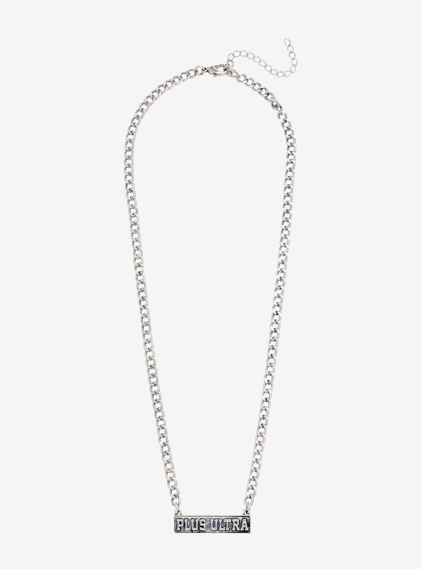 My Hero Academia Plus Ultra Nameplate Necklace, , alternate