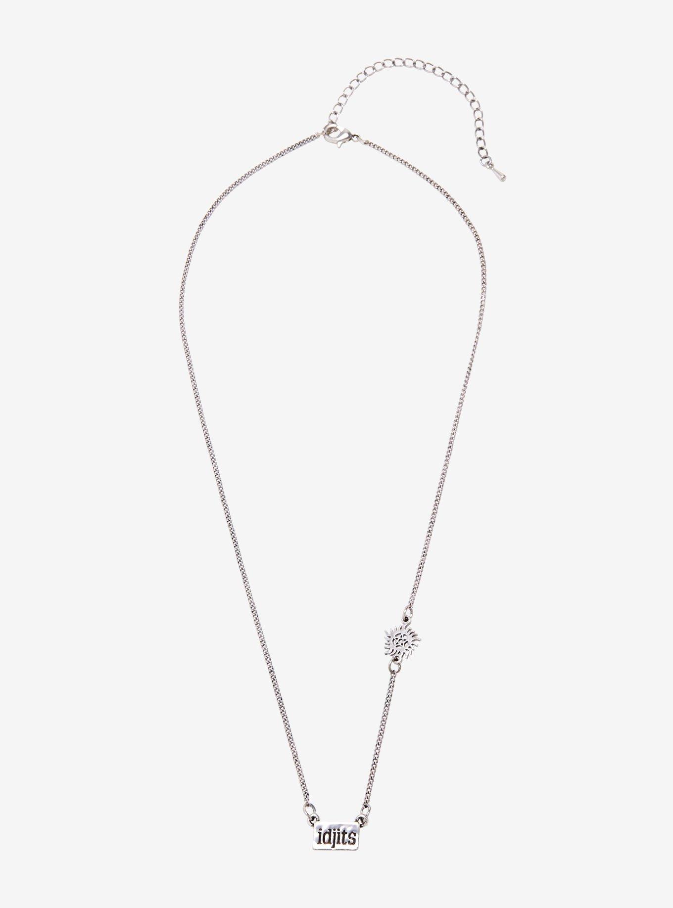 Supernatural Idjits Dainty Necklace, , alternate