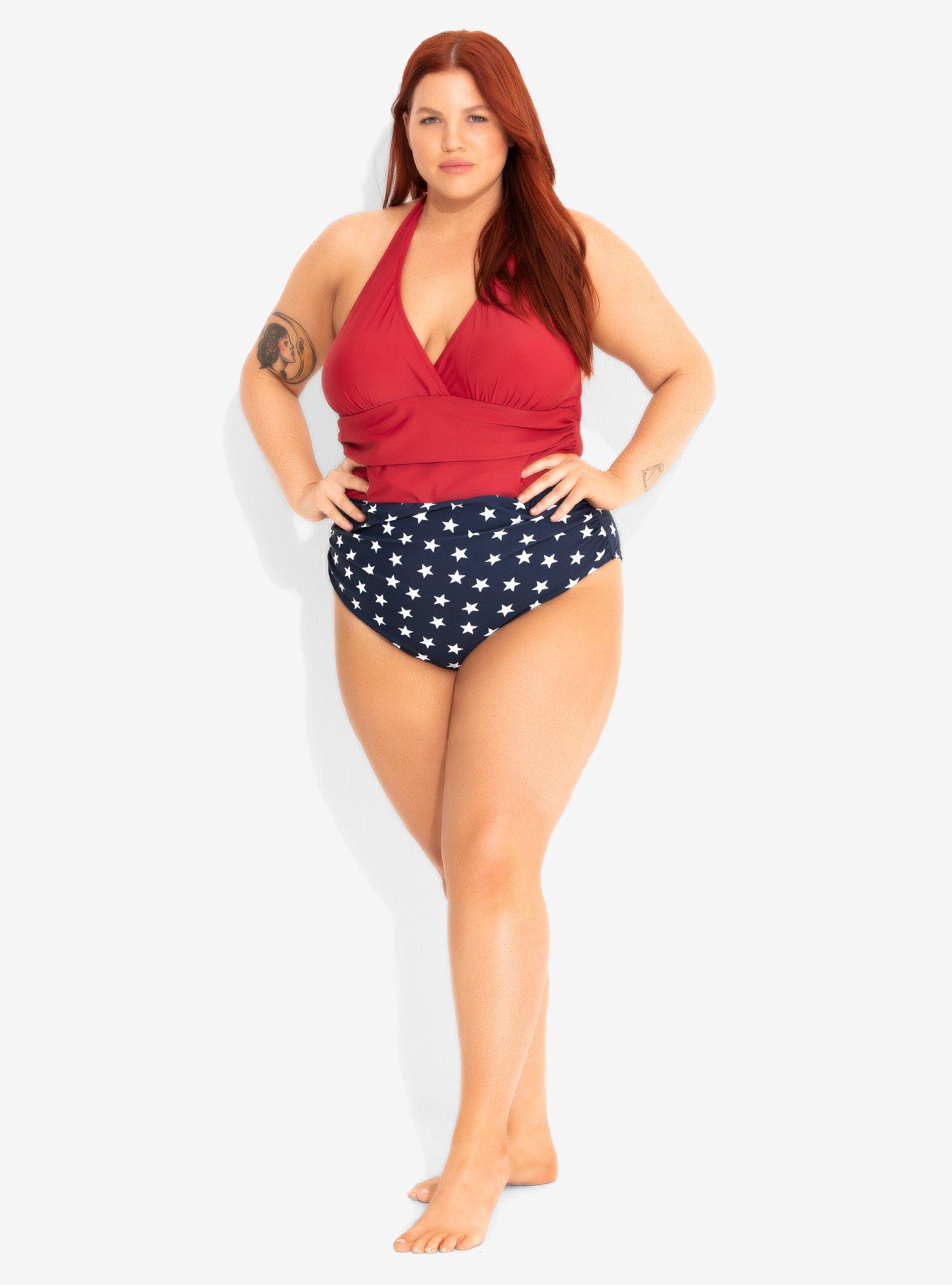 Her Universe DC Comics Wonder Woman Swimsuit Plus Size, , alternate