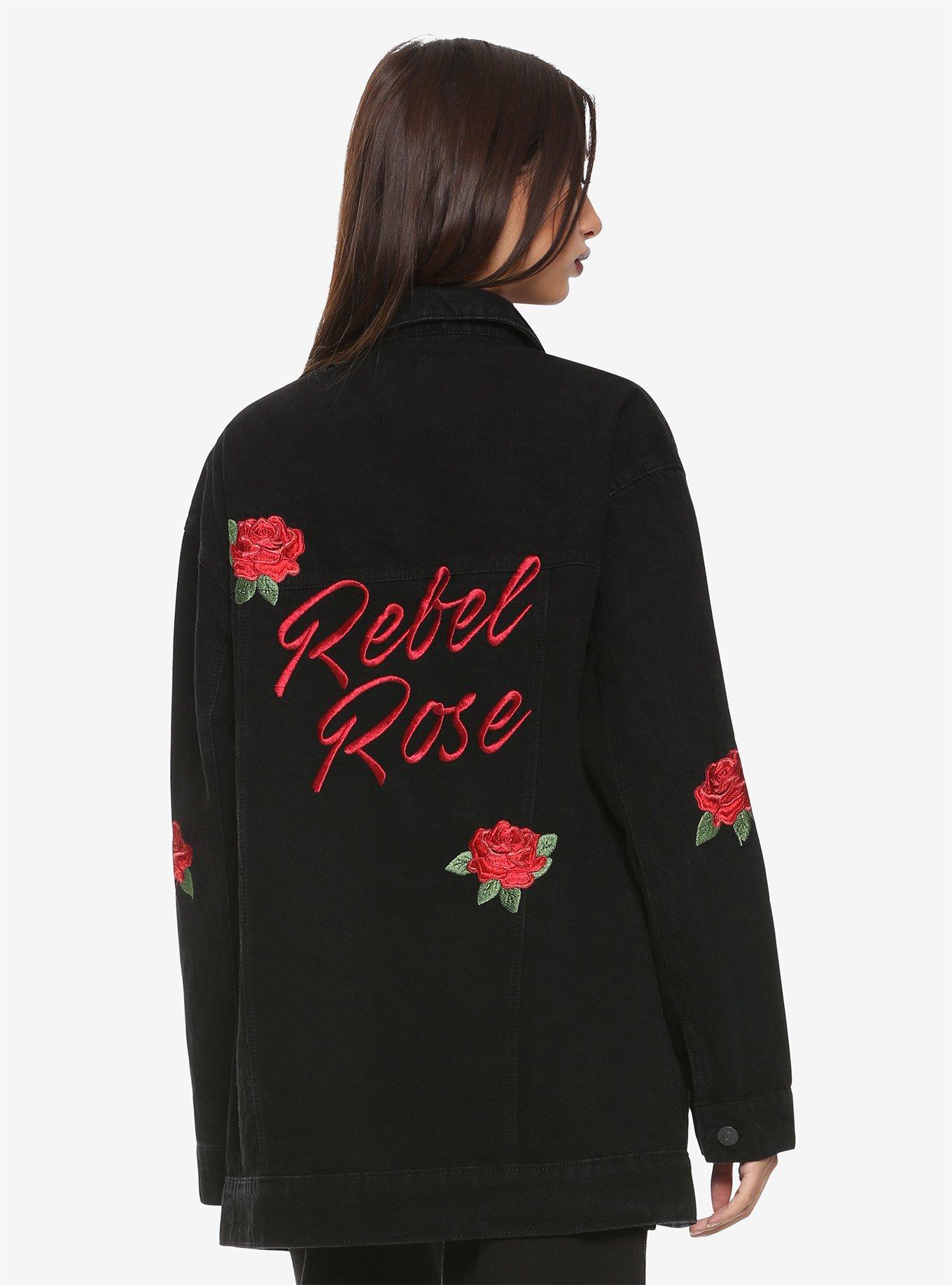 Rebel Rose Girls Denim Jacket, , alternate