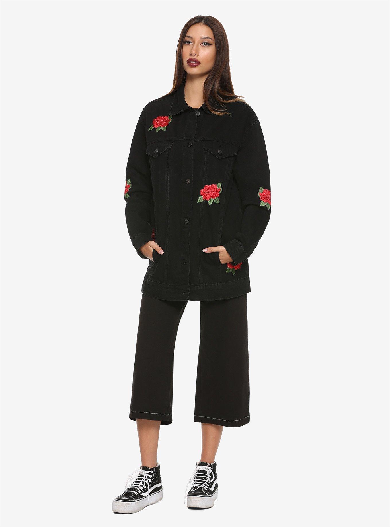Rebel Rose Girls Denim Jacket, , alternate