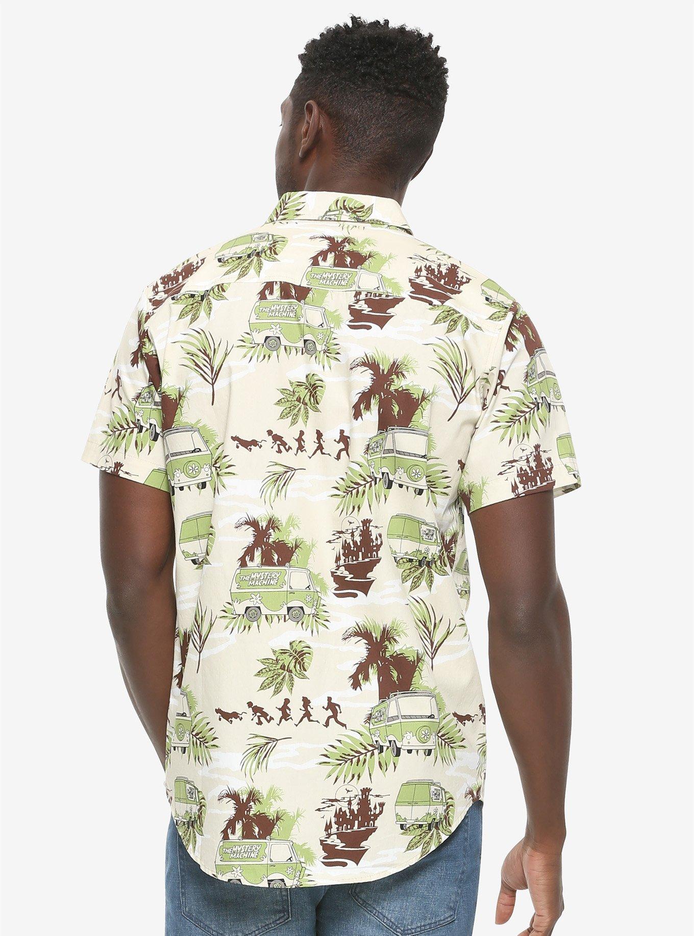 Scooby-Doo Mystery Machine Tropical Woven Button-Up - BoxLunch Exclusive, , alternate
