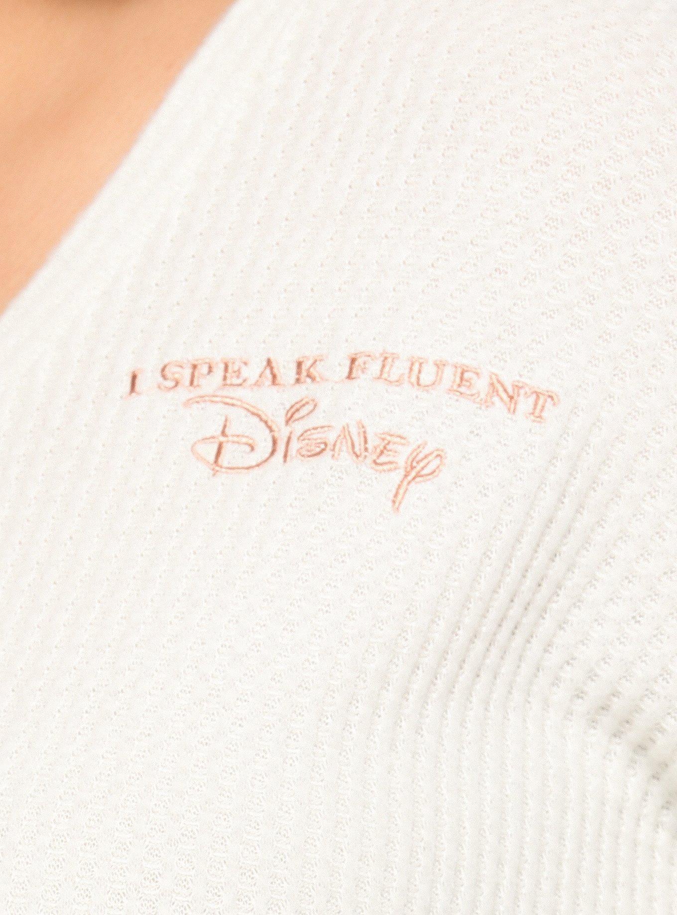Her Universe Destination Disney Speak Fluent Disney Button-Up Girls Long-Sleeve Top Plus Size, CREAM, alternate