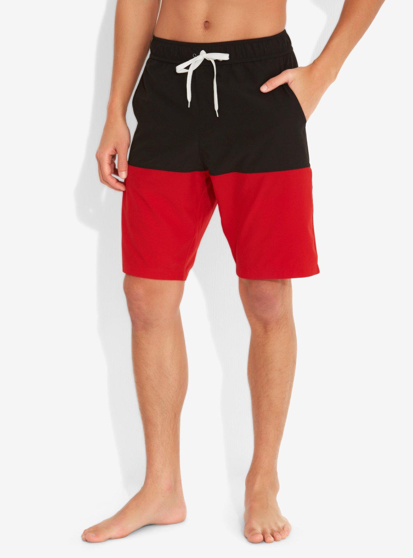 Disney Mickey Mouse Swim Trunks, RED  BLACK, alternate