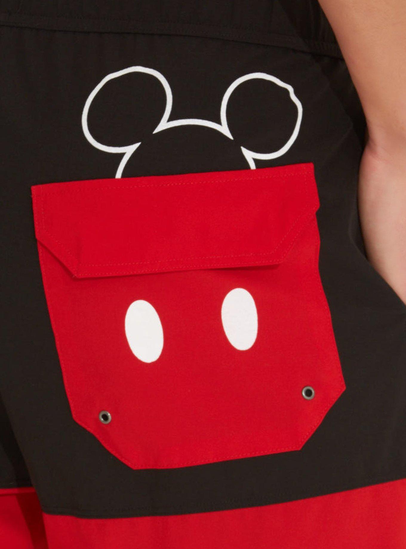 Disney Mickey Mouse Swim Trunks, RED  BLACK, alternate
