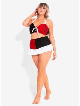 DC Comics Harley Quinn Ruched Skirted Swim Bottoms Plus Size, , hi-res