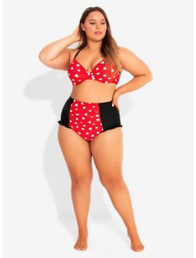 Disney Minnie Mouse Polka Dot Swim Top Plus Size, , hi-res