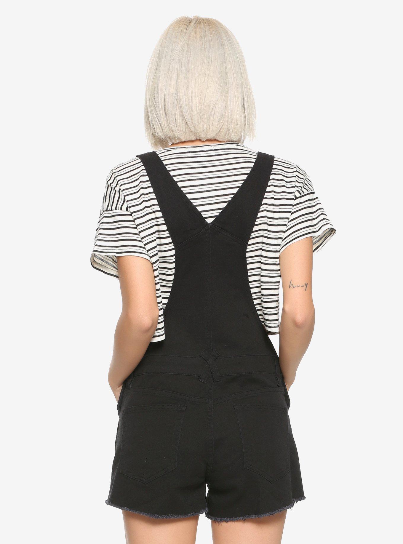 Disney Kingdom Hearts III Symbols Shortalls Hot Topic Exclusive, BLACK, alternate