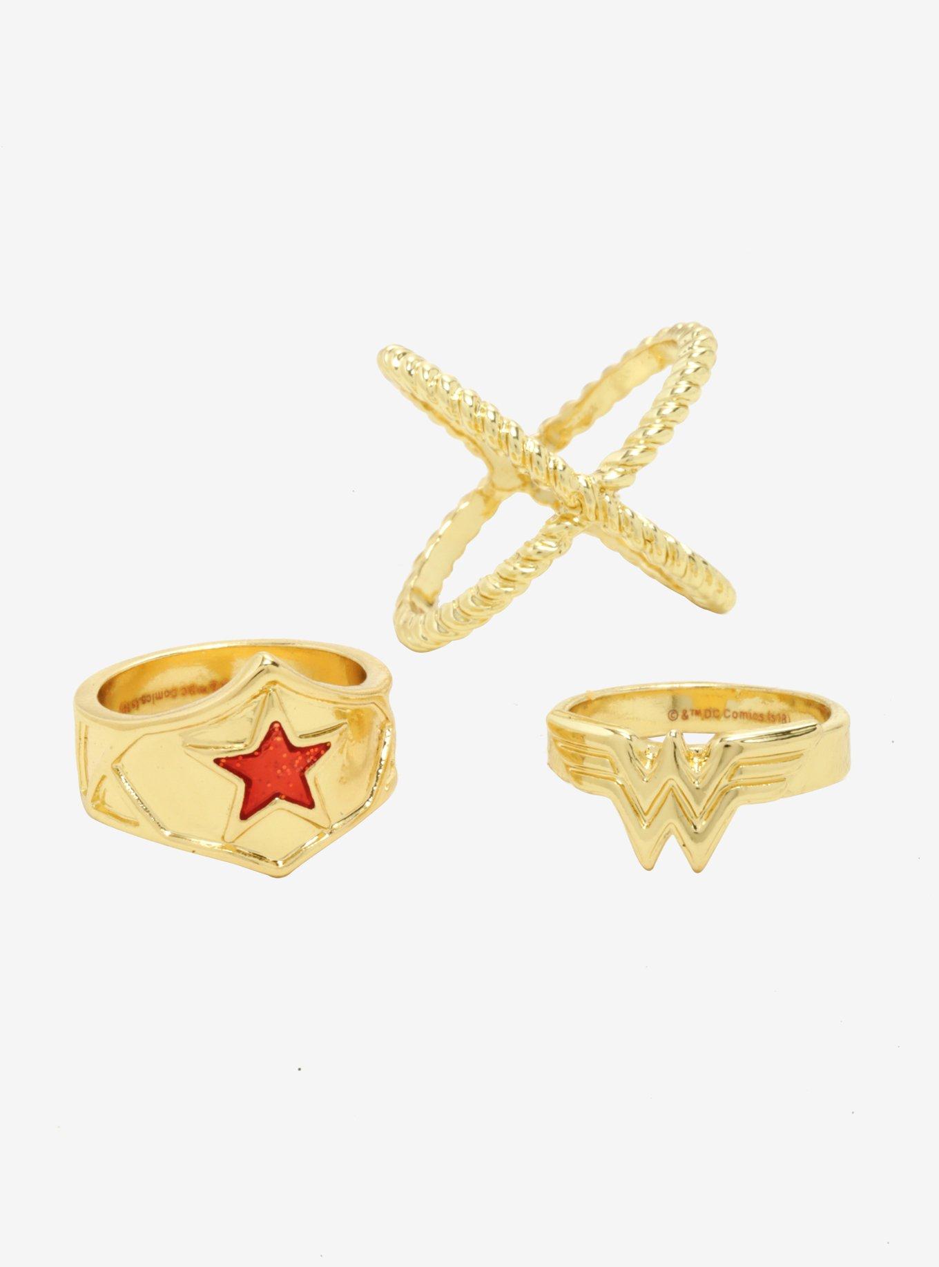 DC Comics Wonder Woman Diadem & Lasso Ring Set, , alternate