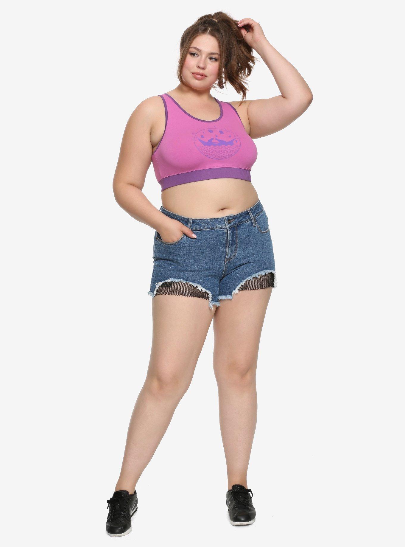 Disney Tangled Pink & Purple Sports Bra Plus Size, , alternate