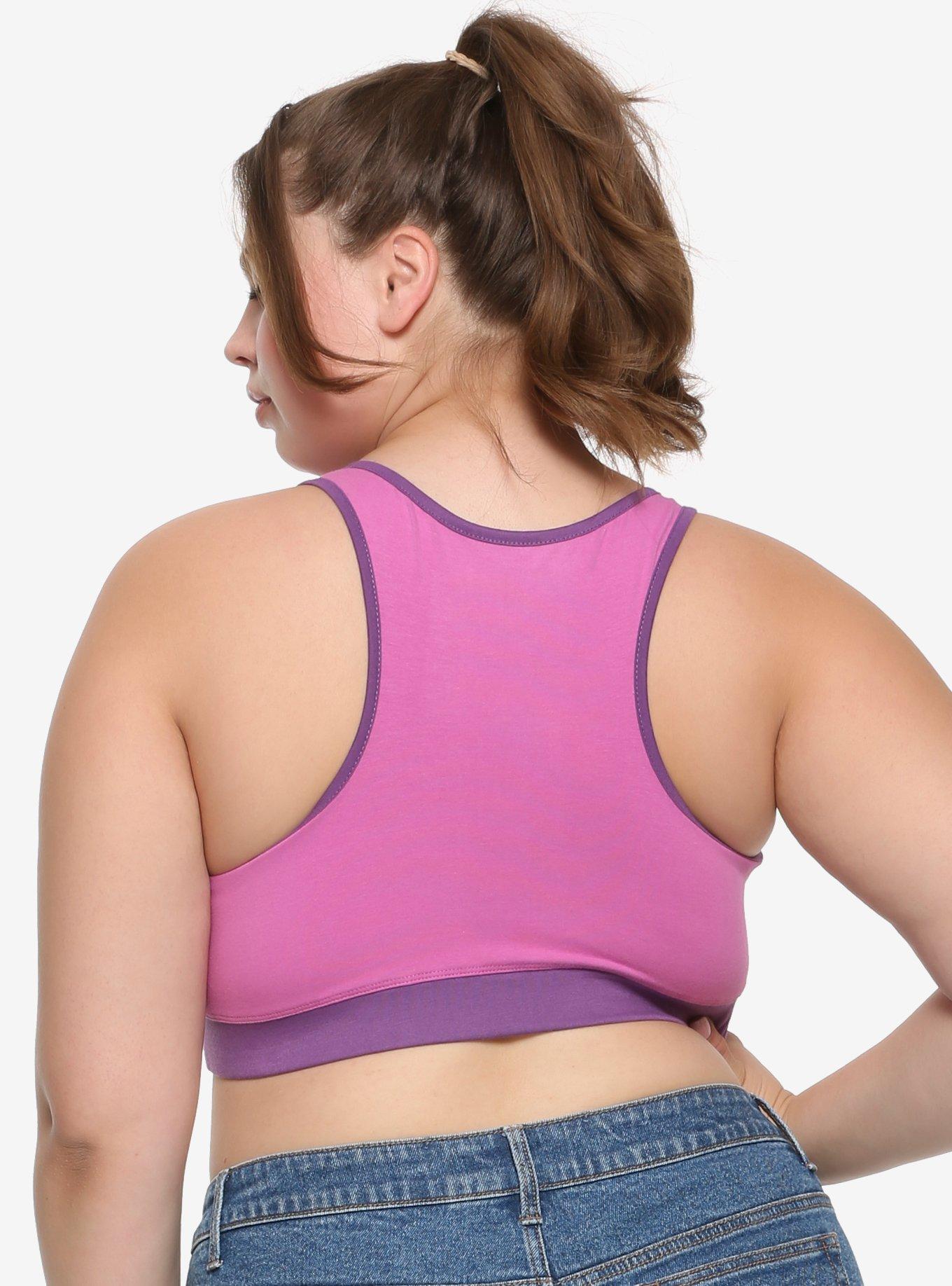 Disney Tangled Pink & Purple Sports Bra Plus Size, , alternate