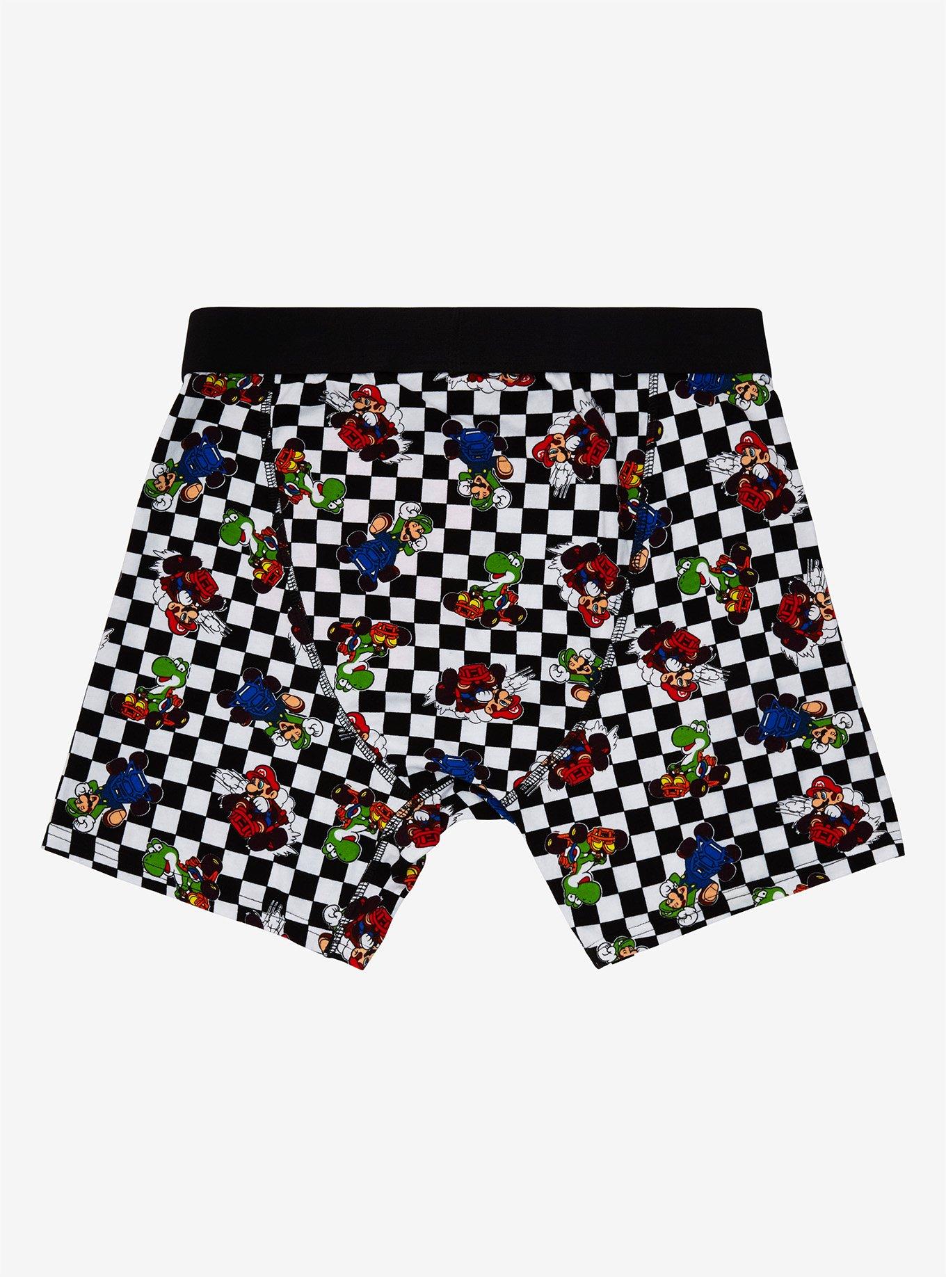 Nintendo Mario Kart Checkered Karts Boxer Briefs - BoxLunch Exclusive, , alternate