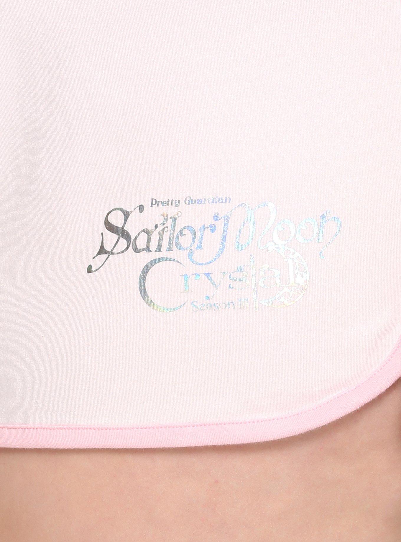 Sailor Moon Crystal Season III Holographic Foil Girls Soft Shorts Plus Size, PINK, alternate
