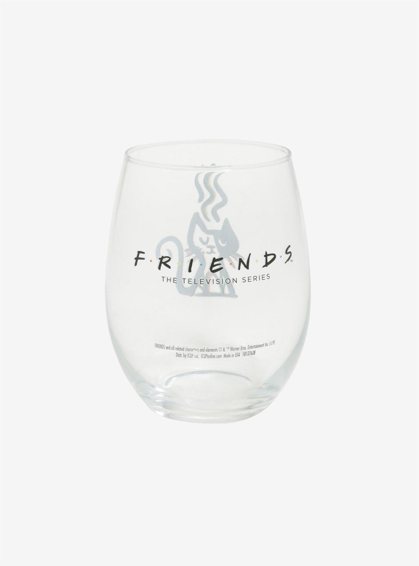 Friends Smelly Cat Stemless Wine Glass, , alternate