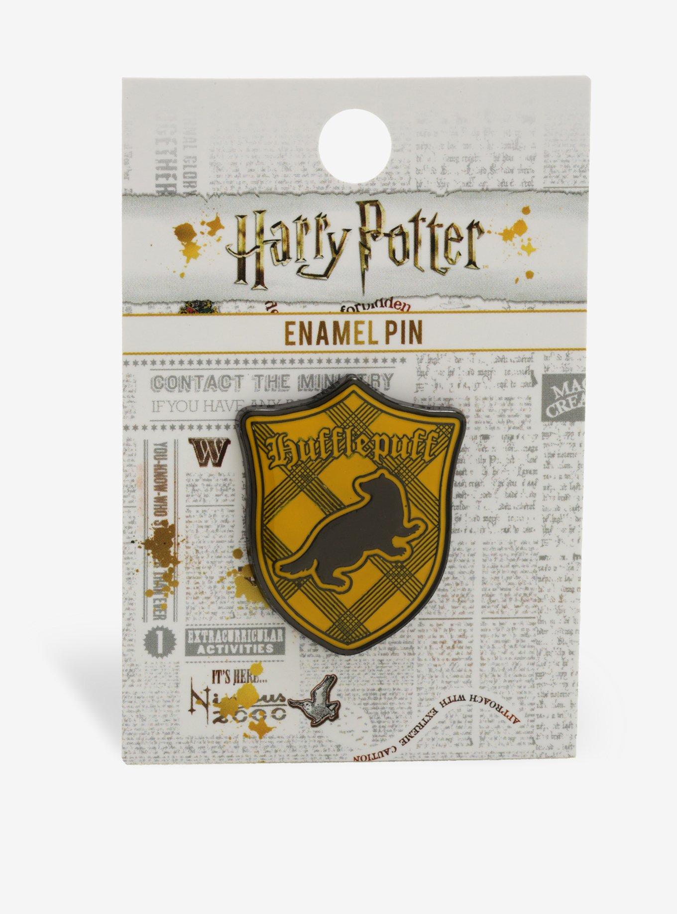 Harry Potter Hufflepuff Crest Enamel Pin, , alternate