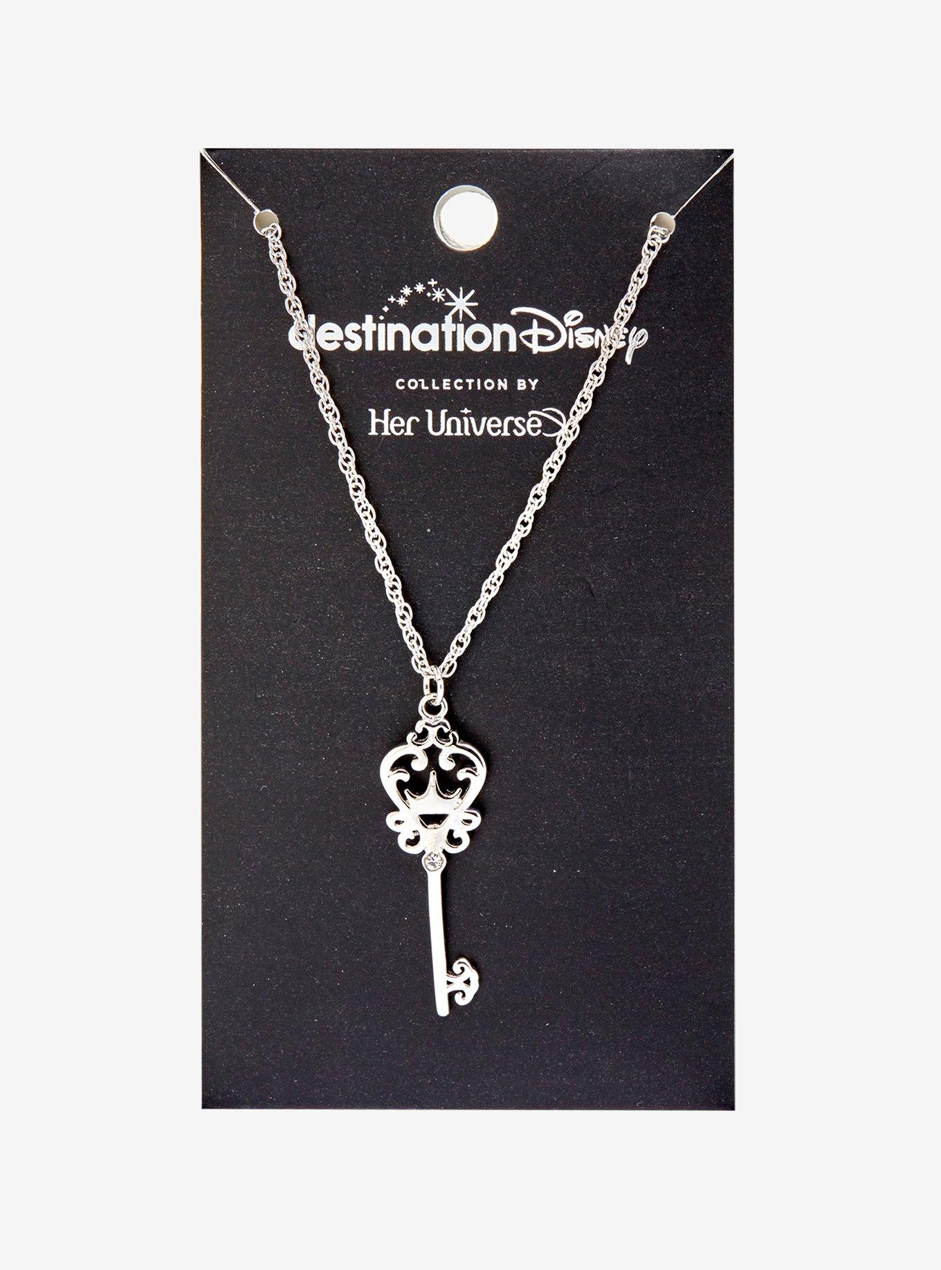 Her Universe Destination Disney Castle Key Necklace, , alternate