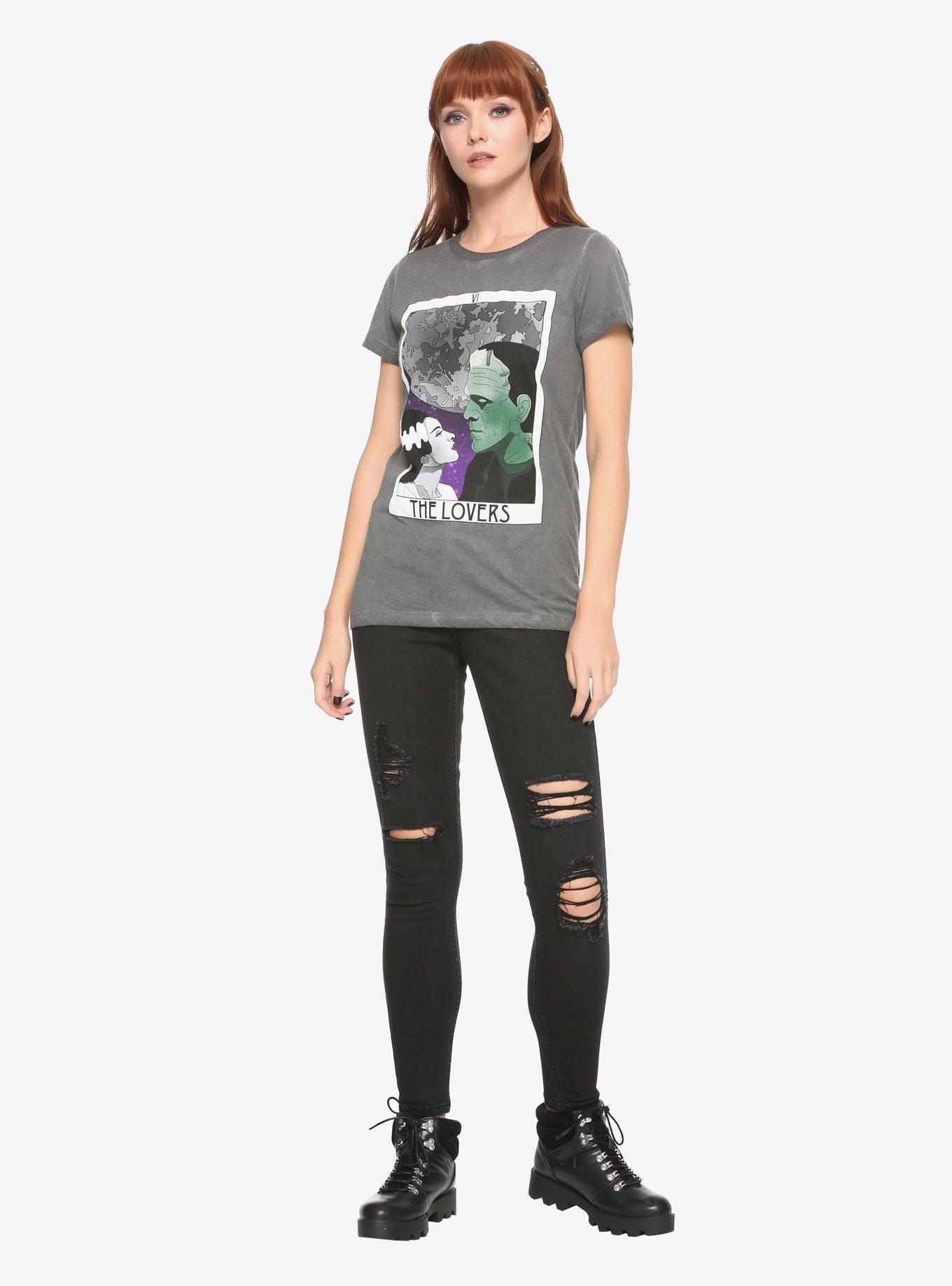 Universal Monsters Bride Of Frankenstein The Lovers Tarot Girls T-Shirt Hot Topic Exclusive, , alternate