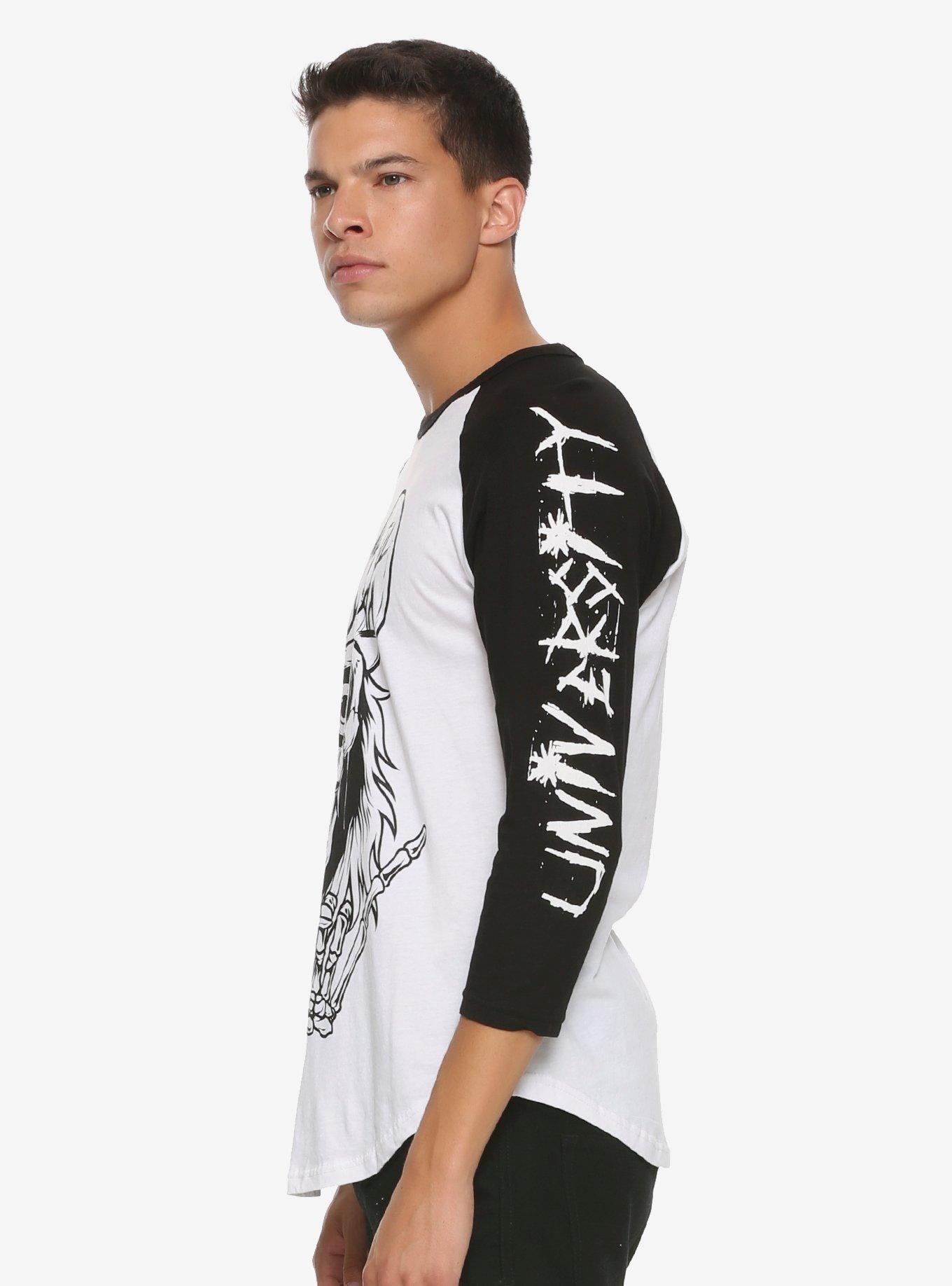 Vengeance University Shred 'Til You're Dead Skull Raglan, , alternate