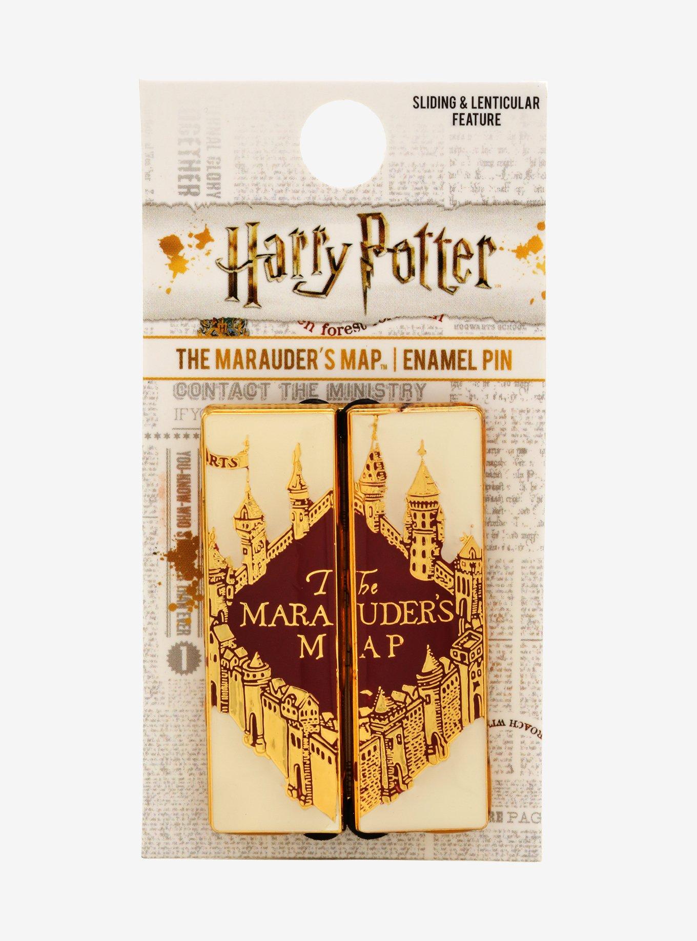 Loungefly Harry Potter Marauder's Map Sliding Lenticular Enamel Pin - BoxLunch Exclusive, , alternate