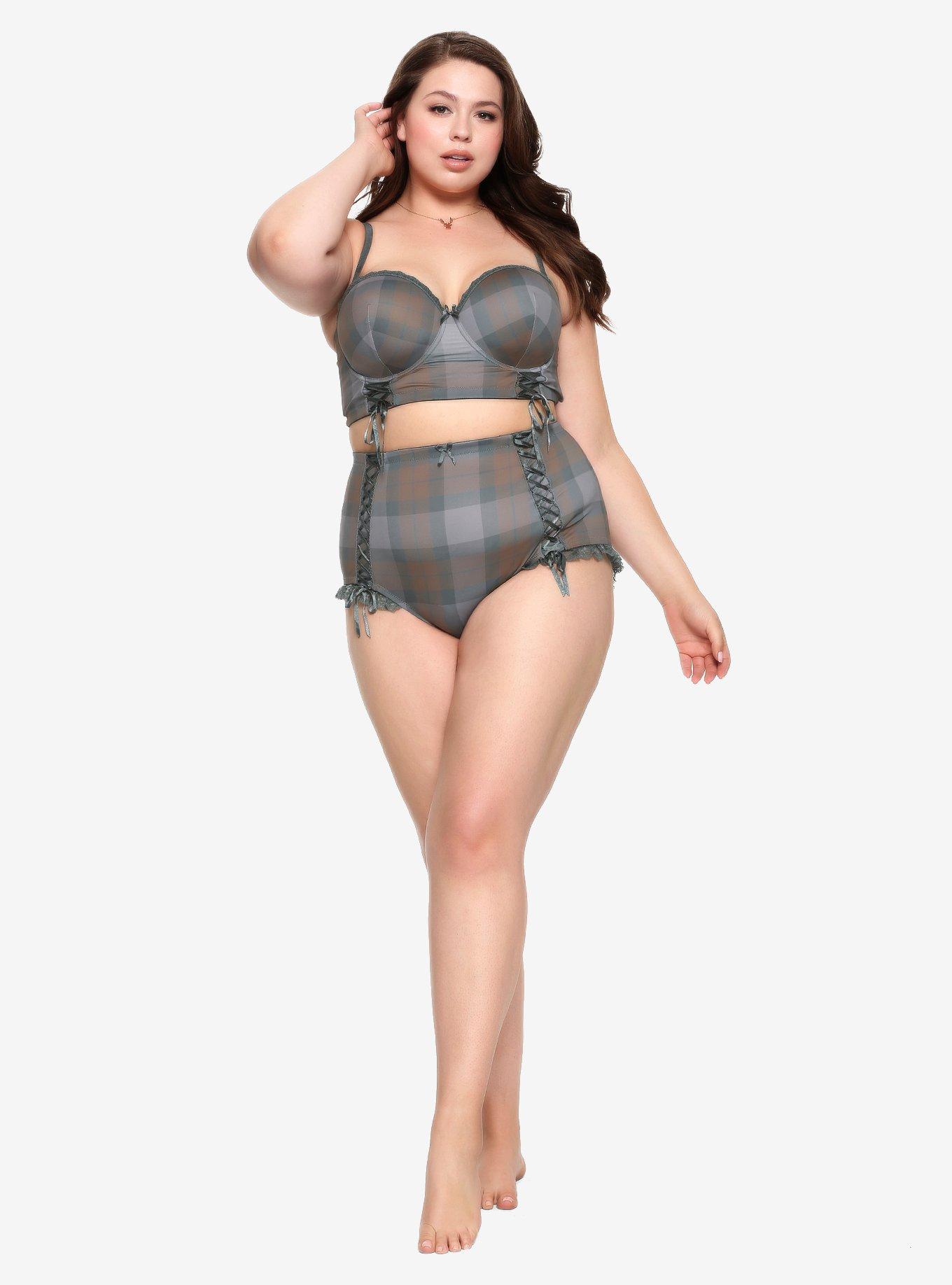 Outlander Tartan Bra Plus Size Hot Topic Exclusive, , alternate