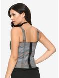 Outlander Tartan Lace-Up Corset Hot Topic Exclusive, GREY, alternate