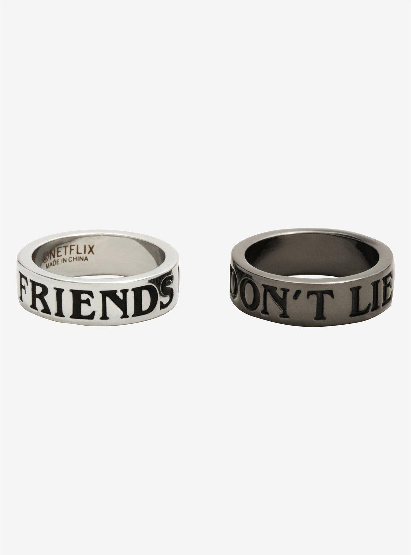 Stranger Things Friends Don't Lie Ring Necklace Set - BoxLunch Exclusive, , alternate