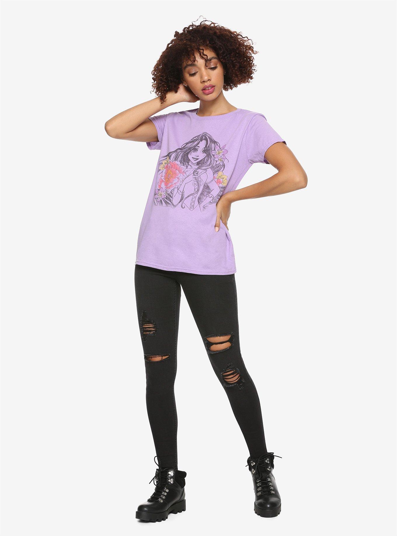 Disney Tangled Rapunzel Flower Sketch Girls T-shirt, MULTI, alternate