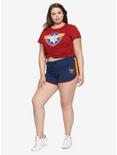 Her Universe Marvel Captain Marvel Girls Soft Shorts Plus Size, , alternate