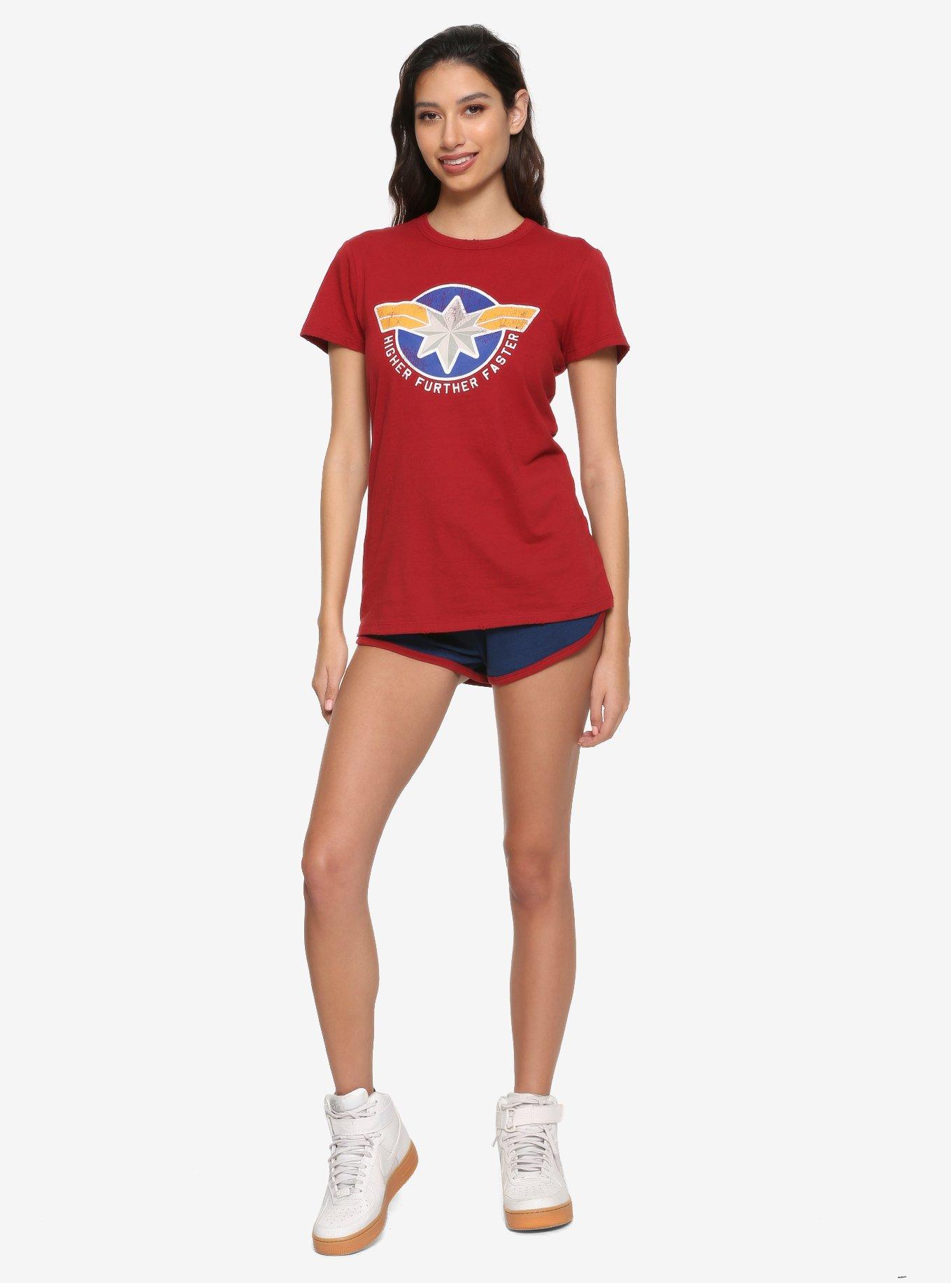 Her Universe Marvel Captain Marvel Cosplay Girls T-Shirt, MULTI, alternate