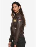 Her Universe Marvel Captain Marvel Cosplay Girls Faux Leather Aviator Jacket, , alternate