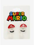 Super Mario Bros. Hat & Mustache Front/Back Stud Earrings, , alternate