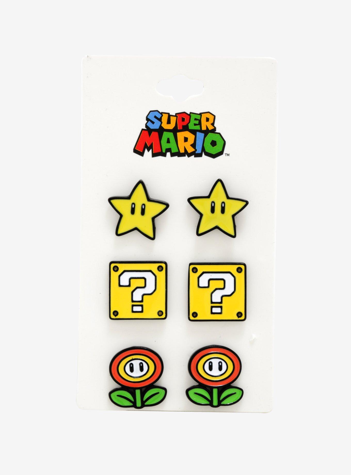 Super Mario Bros. Icon Earring Set, , alternate
