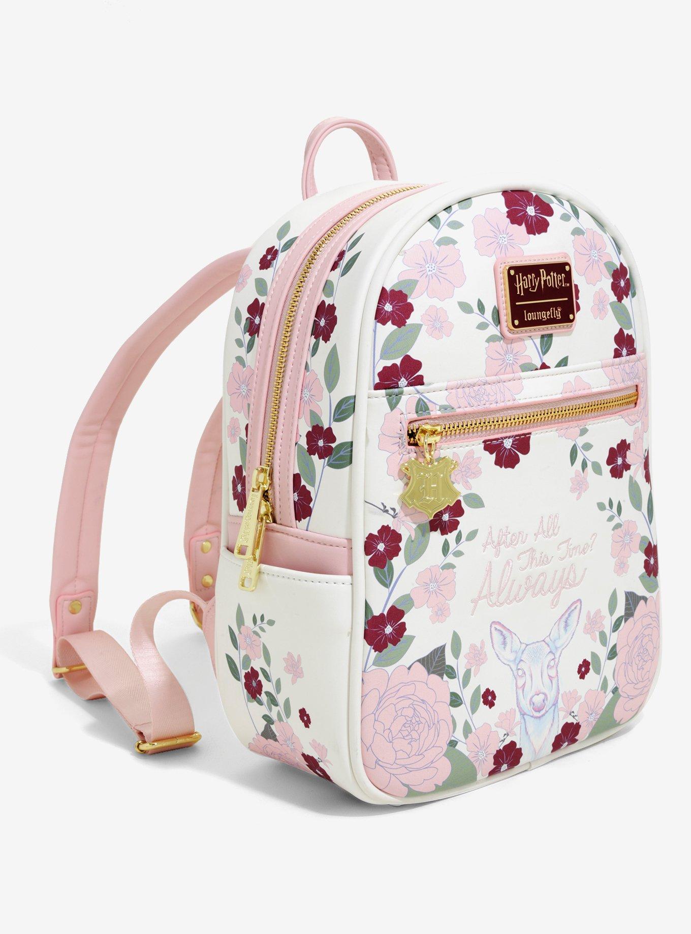 Loungefly Harry Potter Floral Deathly Hallows Mini Backpack