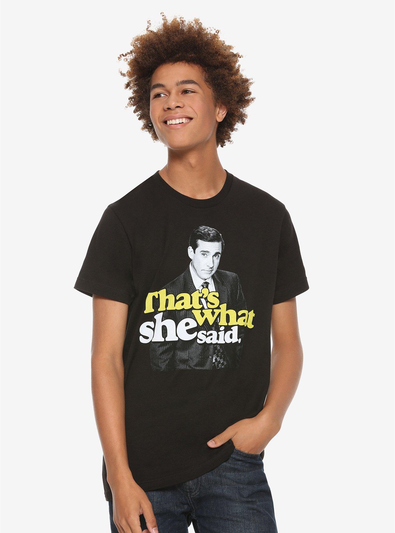The Office Michael Scott That's What She Said T-Shirt, BLACK, alternate