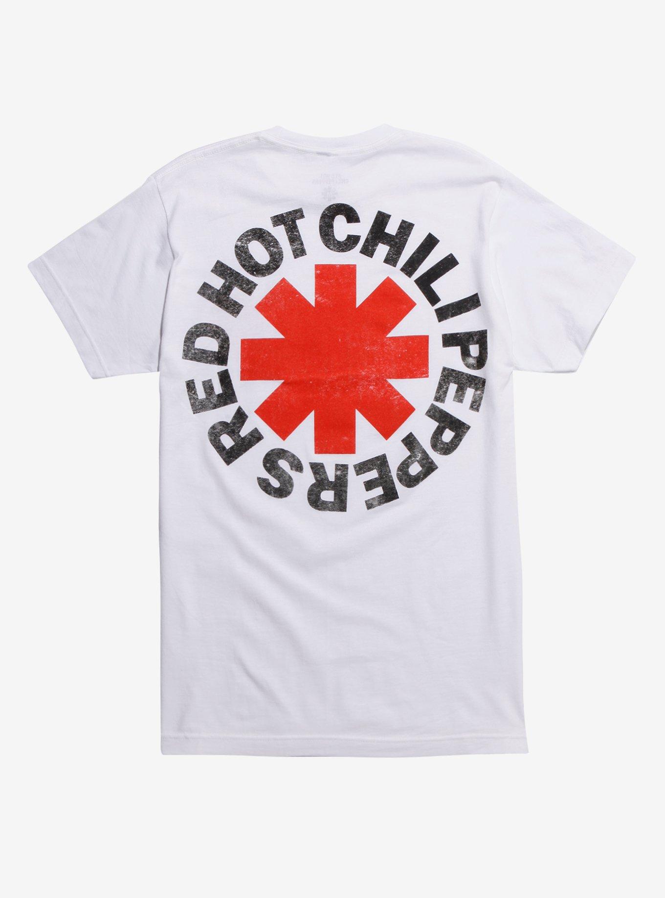 Red Hot Chili Peppers Red & Black Logo T-Shirt, WHITE, alternate