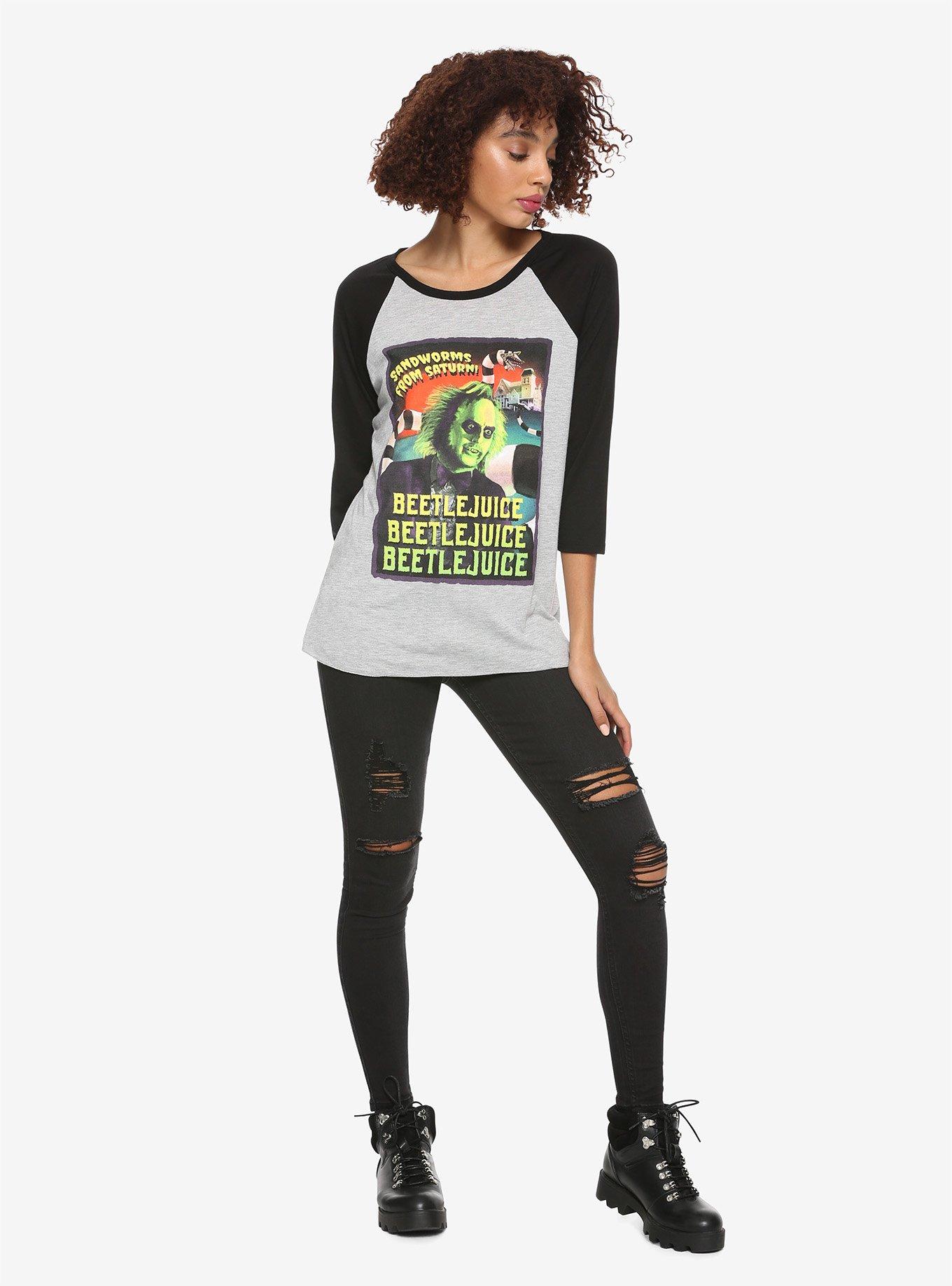 Beetlejuice Sandworms From Saturn Poster Girls Raglan, , alternate